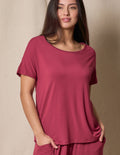 Bamboo Dolman Pajama Tee - Purple Heather