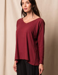 Soft Touch Bamboo A-Line Tunic - Cabernet