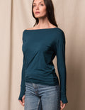 Bamboo Off Shoulder Top - Deep Sea
