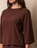 Soft Touch Bamboo Flare Top - Espresso