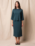 Soft Touch Bamboo Midi Skirt - Deep Sea