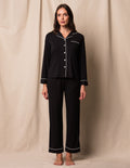 Bamboo Classic Pajama Set - Black