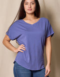 Bamboo / Organic Cotton V-Neck Dolman Top - Marlin - Small Only