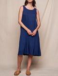 Linen / Bamboo Addison Dress - Indigo