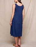 Linen / Bamboo Addison Dress - Indigo