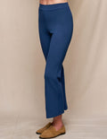 Bamboo Ponte Knit Flare Pants - Navy