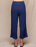 Linen / Bamboo Soft Waist Capri Pants - Indigo