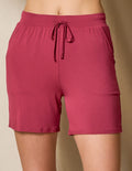 Bamboo Sleep Shorts - Burgundy Rose - 2XL Only