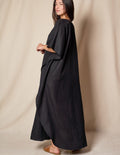 Linen / Bamboo Caftan - Black
