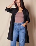 Linen / Bamboo Duster - Black