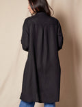 Linen / Bamboo Duster - Black