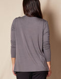 Bamboo Open Front Jacket - Grey