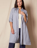 Linen / Bamboo Duster - Stone Blue