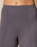 Bamboo Ponte Wide Leg Pants - Grey