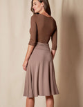 Bamboo Shirred Waist Skirt - Mocha