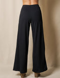 Bamboo Ponte Wide Leg Pants - Black