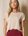 Bamboo Dolman Tee - Almond