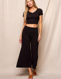 Bamboo Flare Ankle Pants - Mocha