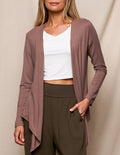 Bamboo Open Front Jacket - Mocha