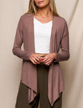 Bamboo Open Front Jacket - Mocha