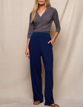 Linen / Bamboo Soft Waist Pants - Indigo