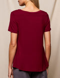 Bamboo Relaxed Tee - Burgundy