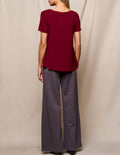 Bamboo Ponte Wide Leg Pants - Grey