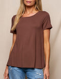 Bamboo Relaxed Tee - Chocolate