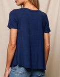 Bamboo Relaxed Tee - Navy