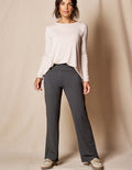 Bamboo / Organic Cotton Classic Straight Leg Pants - Warm Grey