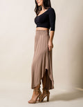 Bamboo Tulip Skirt - Cappuccino
