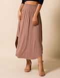 Bamboo Tulip Skirt - Mocha