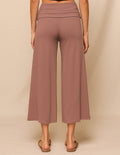 Bamboo Flare Ankle Pants - Mocha
