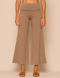 Bamboo Flare Ankle Pants - Cappuccino