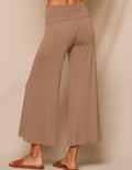Bamboo Flare Ankle Pants - Cappuccino