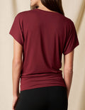 Bamboo Dolman Tunic - Cabernet