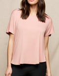 Bamboo Dolman Tee - Rosewater