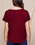 Bamboo Dolman Tee - Burgundy