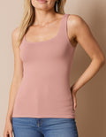 Bamboo Double Layered Tank Top - Rosewater