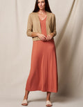 Bamboo A-Line Tank Dress - Rust