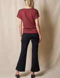 Bamboo Ponte Knit Flare Pants - Black