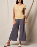 Bamboo Ponte Cropped Pants - Grey