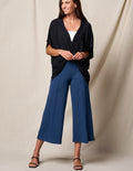 Bamboo Ponte Cropped Pants - Navy