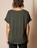Bamboo / Organic Cotton V-Neck Dolman Top - Juniper