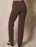 Bamboo / Organic Cotton Classic Straight Leg Pants - Walnut