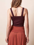 Bamboo Maxi Skirt - Rust