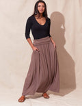 Bamboo Maxi Skirt - Mocha