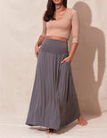 Bamboo Maxi Skirt - Grey