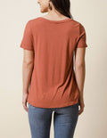 Bamboo Relaxed Tee - Rust
