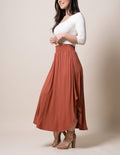 Bamboo Tulip Skirt - Rust